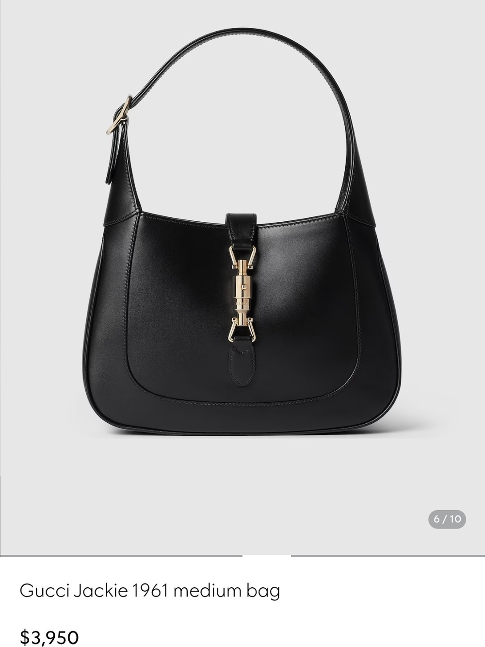 Gucci Jackie 1961 Medium Shoulder Bag in Black